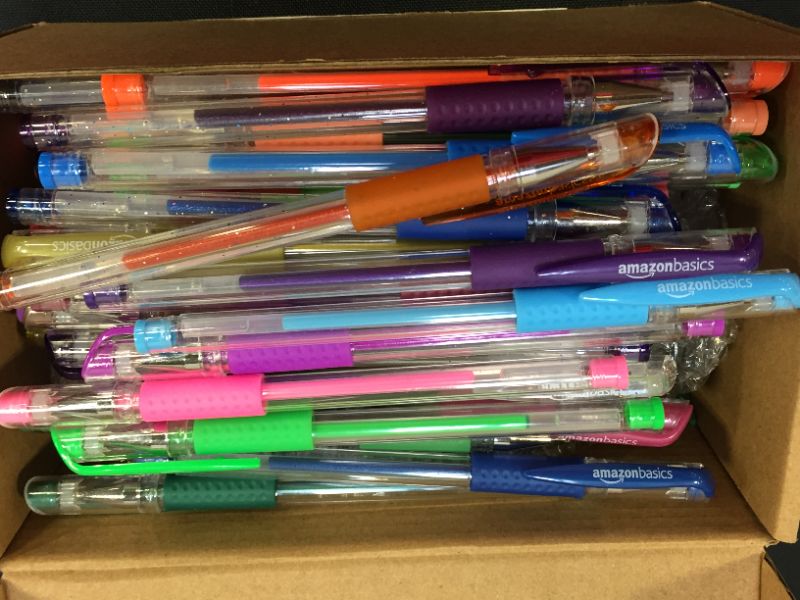 Photo 1 of Amazon Basics Multi-Color Gel Pen Set - 44 Count
