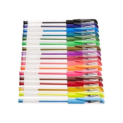 Photo 1 of Amazon Basics Multi-Color Gel Pen Set - 44 Count
