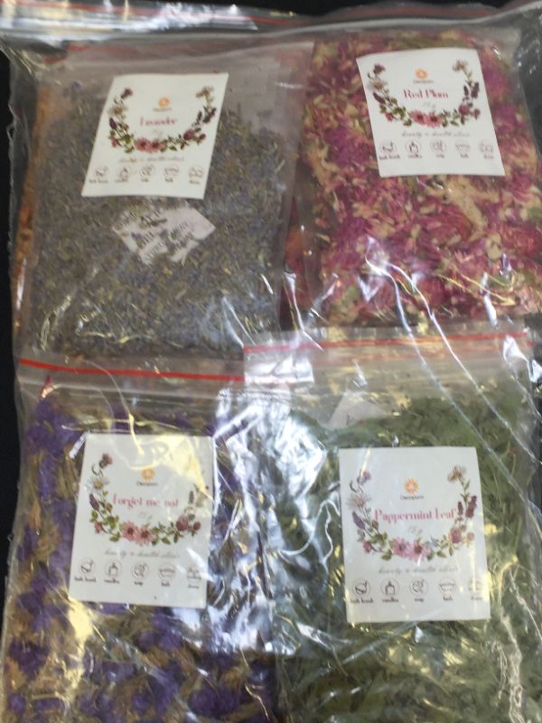 Photo 2 of 18 Bags Dried Flowers for Soap Making, Dried Flowers for Candle Making, Soap Flowers and Dried Herbs for Candle Oil, Bath Bombs. Essential Fragrant – The Best Variety of Grade A Flowers
