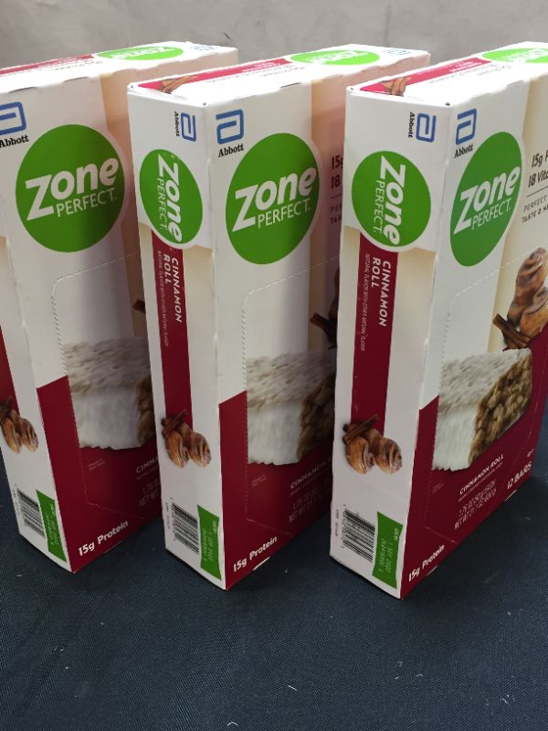 Photo 3 of Zone Perfect Nutrition Bar, Cinnamon Roll, 5 Count [Pack of 3] EXP - SEPT 2022
