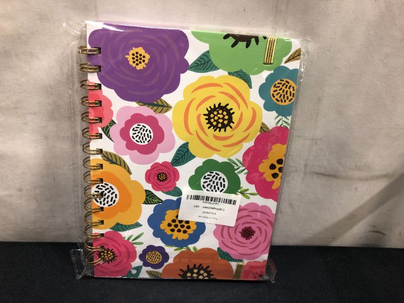 Photo 2 of 2022 Planner - Planner 2022 Weekly & Monthly with Tabs, 6.3" x 8.4", Jan. 2022 - Dec. 2022, Hardcover with Back Pocket + Thick Paper + Twin-Wire Binding - Colorful Floral
