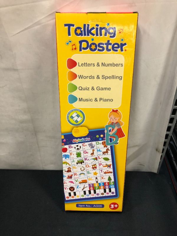 Photo 2 of Beestech Interactive Alphabet Words ABC & Music Talking Poster, Educational Learning Toys for Toddlers, Boys, Girls 2, 3 Year Olds, Preschool Activities, Birthday Gifts for Toddlers 16.73 x 8.82 x 2.72 inches
