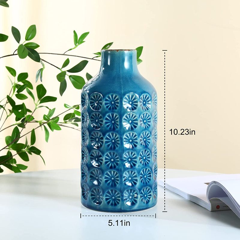 Photo 1 of Ceramic Flower Vases for Home Decor Rustic Ideal Shelf Decor Table Décor
