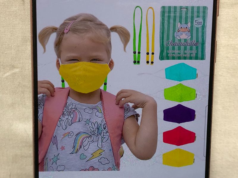 Photo 1 of 5 pcs face mask washables for kids 