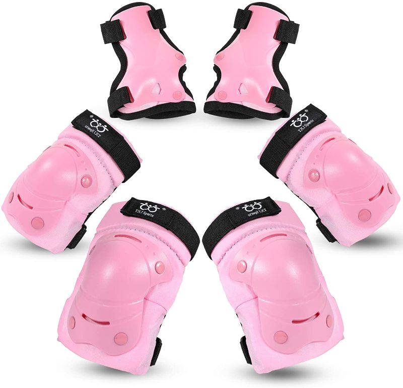 Photo 1 of Kids/Youth/Adult Knee Pads Elbow Pads with Wrist Guards Protective Gear Set 6 Pack for Rollerblading Skateboard Cycling Skating Bike Scooter Riding Sports
