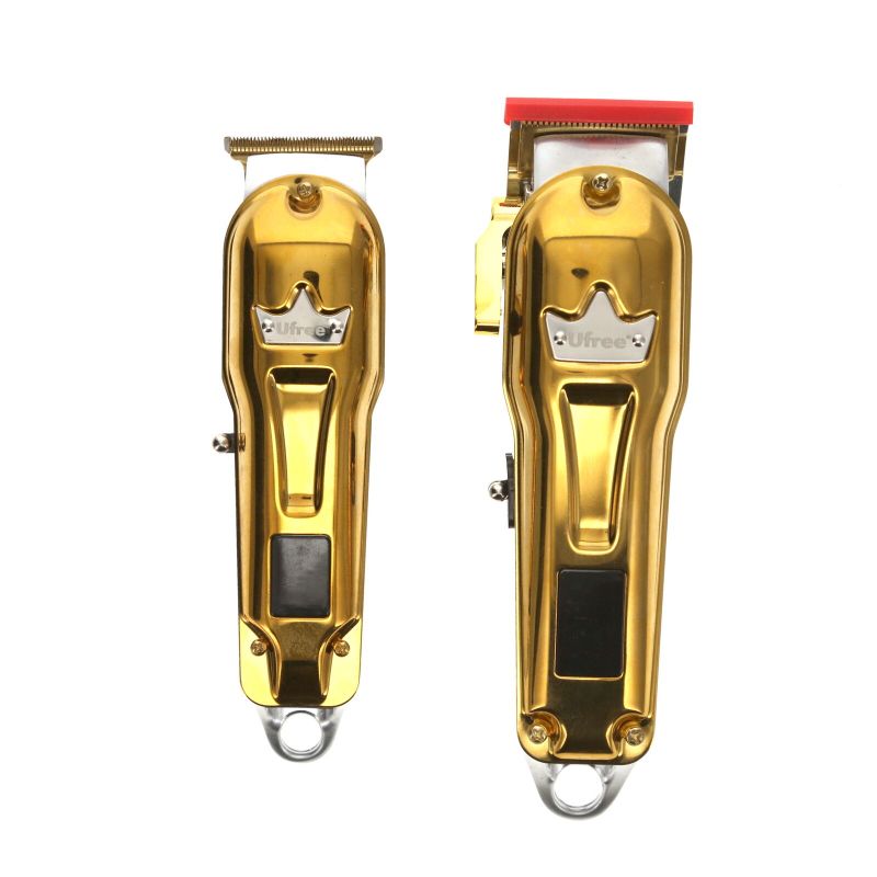 Photo 1 of Ufree Professional Hair Clippers + T-Blade Trimmer Kit Gold Mens OPEN BOX
