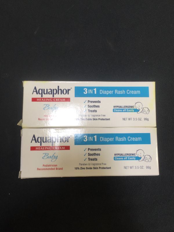Photo 2 of 2 PACK - Aquaphor Baby Diaper Rash Cream, 3.5 Ounce 