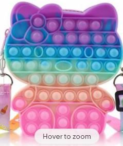 Photo 1 of Hello Kitty Girl Purse Shoulder Bag Handbag Pop Push Bubble Fidget Toy Gift Kids no strap