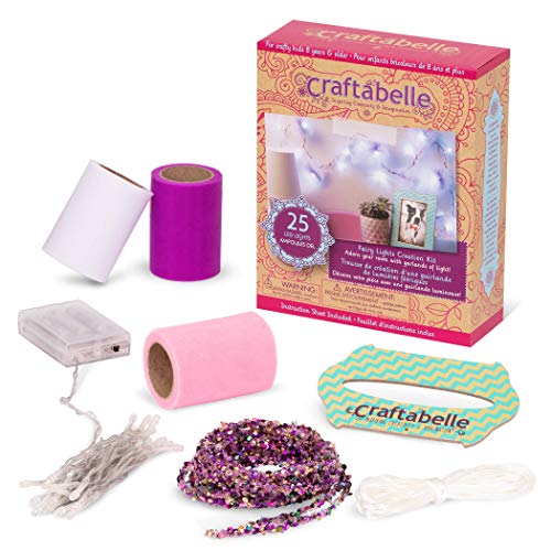 Photo 1 of Craftabelle – Fairy Lights Creation Kit – DIY Twinkle Lights for Bedroom – 7pc String Light Set with Accessories – DIY Arts & Crafts for Kids