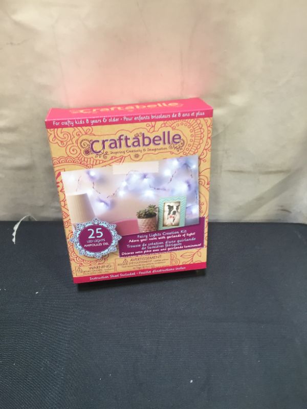 Photo 2 of Craftabelle – Fairy Lights Creation Kit – DIY Twinkle Lights for Bedroom – 7pc String Light Set with Accessories – DIY Arts & Crafts for Kids