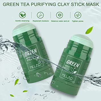 Photo 1 of  Packs Green Tea Mask Stick Blackhead Remover, Green Tea Purifying Clay Mask Cleansing Clay Stick, Deep Pore Cleansing, Face Moisturizes Oil Control Skin Brightening for All Skin Types Men Women exp- 01/10/2026