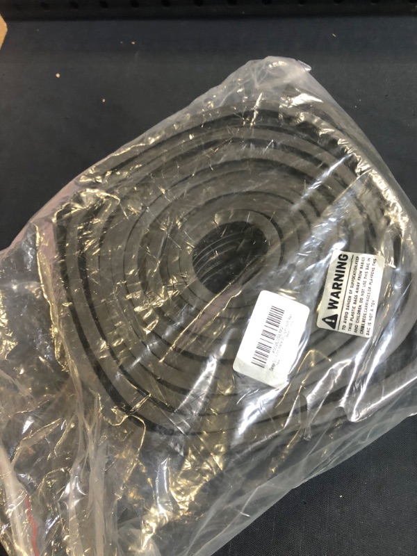 Photo 2 of 16.5 Feet Lenth Garage Door U+O Bottom Weather Stripping Kit Rubber Seal Strip Replacement, Universal Weatherproofing hreshold Buffering Sealing Rubber 5/16"T Ends, 3 3/4" Width(Black)
