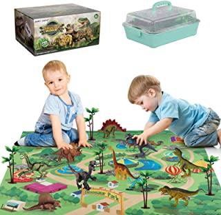 Photo 1 of Dinosaur Toys for Kids 3,4,5,6 Years Old, Play Set with Activity Mat & Trees for Creating a Dino World Including T-Rex, Triceratops, etc, Perfect Dinosaur Gift for Boys & Girls

