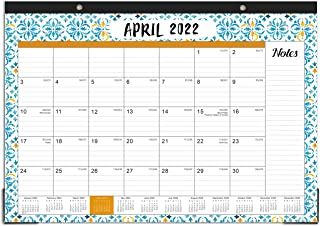 Photo 1 of 2022 Desk Calendar - Desk Calendar 2022 with Notes Content & Julian Date, Jan 2022 - Dec 2022, 16.8" x 12", Thick paper with Six Different Patterns
. 2 PACK BUNDLE.