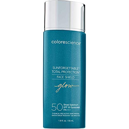 Photo 1 of Colorescience Sunforgettable Total Protection Face Shield Glow SPF 50, Glow, 1.8 fl. oz. with added covergirl lipstick 

