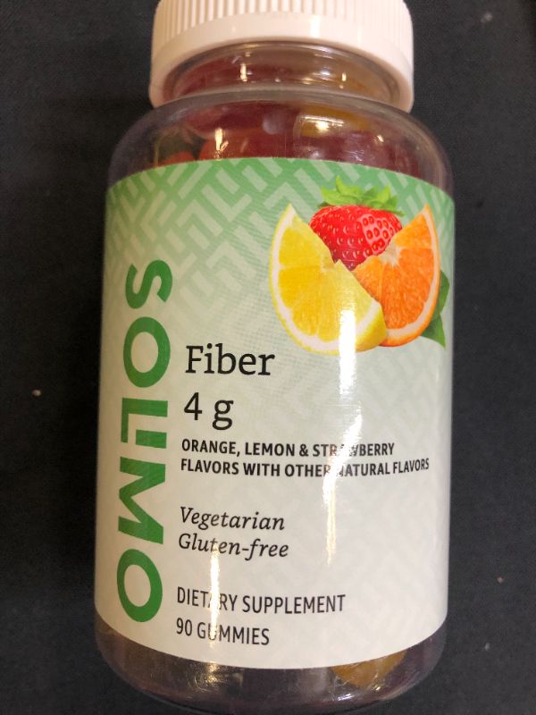 Photo 2 of Amazon Brand - Solimo Fiber 4g - Digestive Health, Supports Regularity - 90 Gummies (2 Gummies per Serving)--expired July 2023
