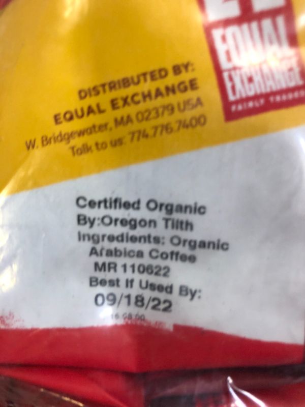 Photo 3 of Equal Exchange Organic Whole Bean Coffee, French Roast, 10 Ounce (Pack of 3)--bb Sep 2022 
