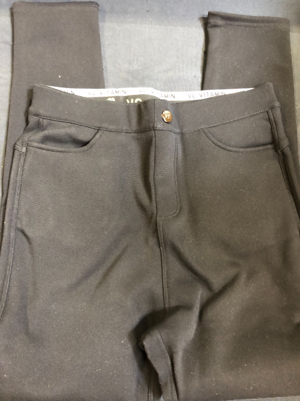 Photo 1 of womens fleece pants with pockets color black size large 