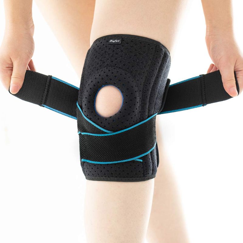 Photo 1 of DOUFURT Knee Brace with Side Stabilizers for Meniscus Tear Knee Pain ACL MCL Injury Recovery Adjustable Knee Support for Men and Women
