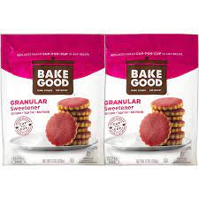 Photo 1 of BakeGood Granular Sweetener 1-to-1 Substitute for White Sugar, Zero Calorie, Keto Friendly, Sugar Free, Non-GMO, Gluten Free, 2 pack, 24 ounces--bb May 2022
