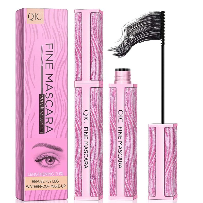 Photo 1 of 2PCS Skinny Black Mascaras,Ultra Fine Waterproof Mascara,Fine Brushed Mascaras,Long Lasting Mascara with Extremely Fine Brush,Catching Tiny Eyelashes,No clumping,No Flaking,No Smudging(2.0mm Diameter)
