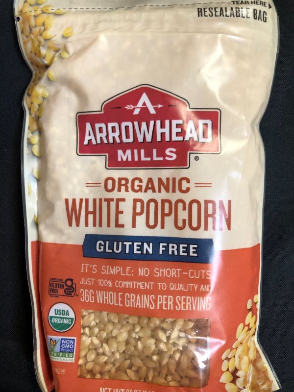 Photo 4 of Arrowhead Mills Organic White Popcorn, 24 oz. Bag (Pack of 24 Ounce (6 Count)--bb Jan 2022
