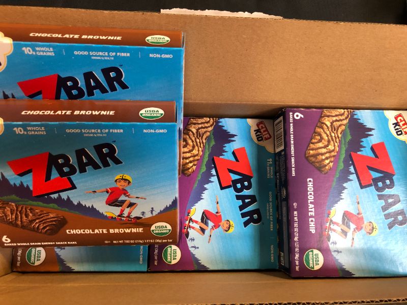 Photo 3 of Clif Kid ZBAR - Organic Granola Bars - Chocolate Brownie 3 count and 3 Chocolate Chip--bb July 2022


