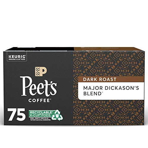 Photo 1 of Peet's Coffee, Major Dickason's Blend - Dark Roast Coffee - 75 K-Cup Pods for Keurig Brewers--bb Sep 2021

