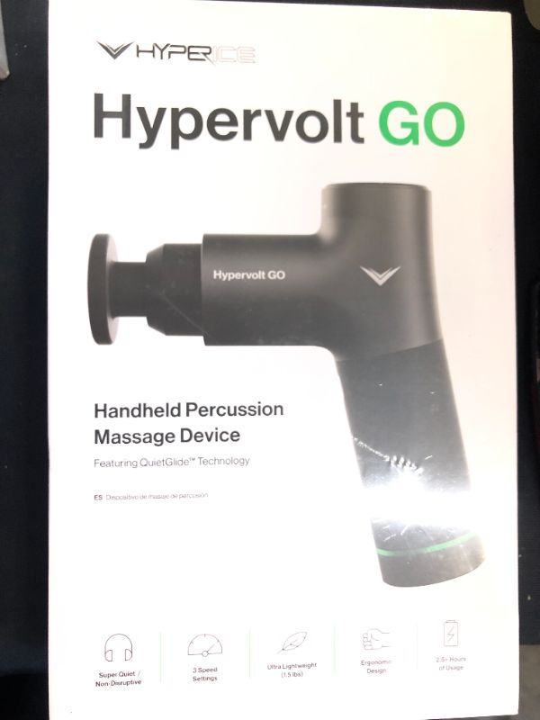 Photo 1 of Hyperice Hypervolt GO - Deep Tissue Percussion Massage Gun - Take Pain Relief and Sore Muscle Recovery on The GO with This Surprisingly Powerful, Whisper-Quiet Portable Handheld Electric Massager.
