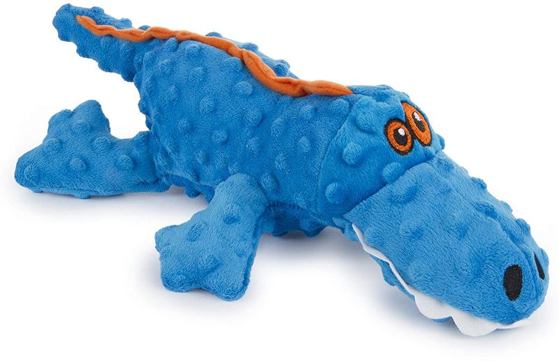 Photo 1 of goDog Gators Just for Me Squeaker Plush Pet Toy for Dogs & Puppies, Soft & Durable, Tough & Chew Resistant, Reinforced Seams
