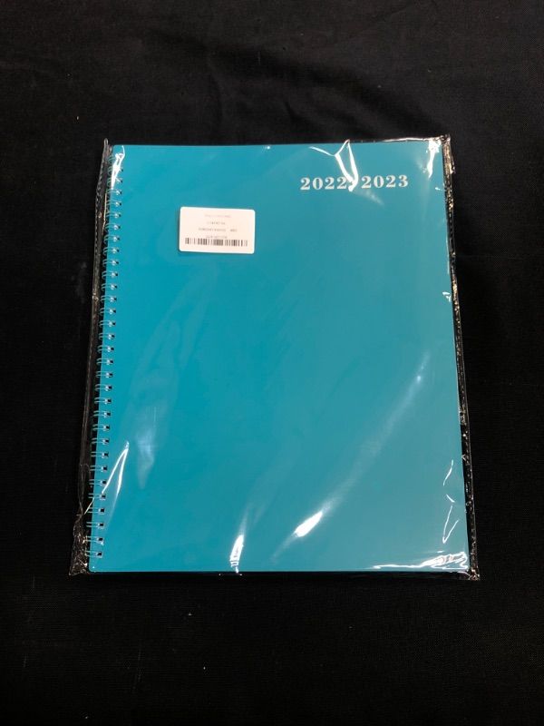 Photo 2 of 2022-2023 Monthly Planner/Calendar - 18-Month Planner from Jul. 2022 to Dec. 2023, 8.5" x 11", Monthly Planner 2022-2023 with Tabs & Pocket & Label, Contacts and Passwords, Thick Paper, Twin-Wire Binding - Teal by Artfan
