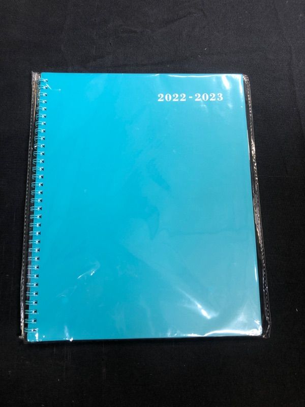 Photo 2 of 2022-2023 Monthly Planner/Calendar - 18-Month Planner from Jul. 2022 to Dec. 2023, 8.5" x 11", Monthly Planner 2022-2023 with Tabs & Pocket & Label, Contacts and Passwords, Thick Paper, Twin-Wire Binding - Teal by Artfan
