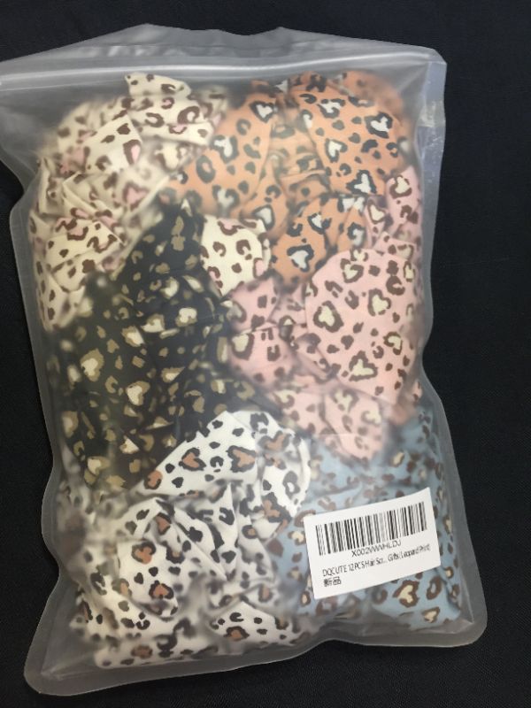 Photo 1 of DQCUTE 12 PCS Hair Scrunchies Hair Scarf Satin Bowknot Bobbles Elastic Hair Ties Scrunchy Hair Bands Ponytail Holder Accessories for Women Teen Girls Bulk Gifts Leopard Print
