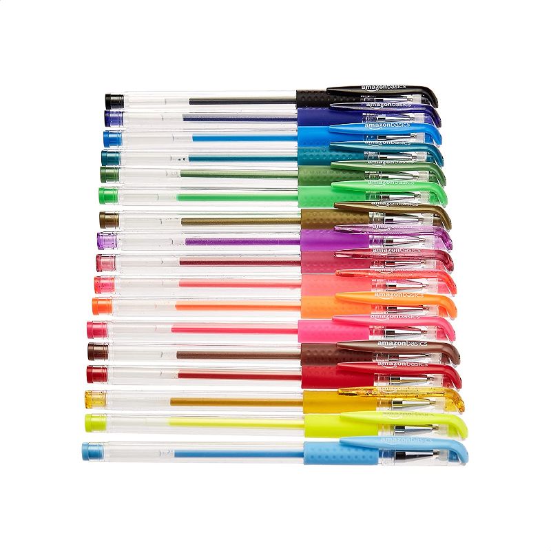 Photo 1 of Amazon Basics Multi-Color Gel Pen Set - 44 Count
