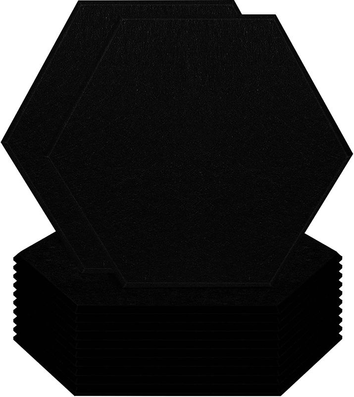 Photo 1 of Acoustic Panels Soundproof Padding 12 Pack Hexagon Sound Proof Foam Panels with Beveled Edge Self-Adhesive 14 X 13 X 0.4 Inch High Density Sound Absorbing Panels Acoustical Wall Panels for Home Office
