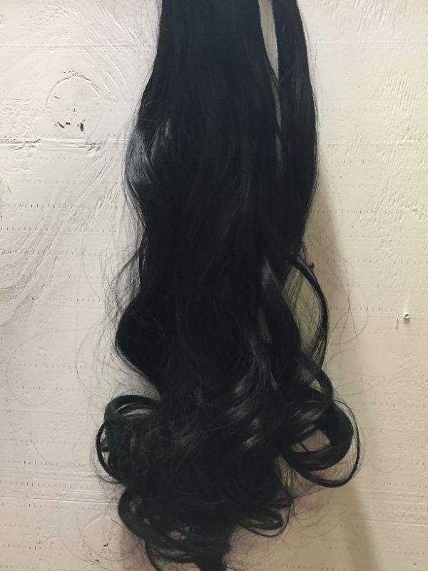 Photo 2 of Ponytail Extension Claw 18" Wig Hair Curly Wavy in Hairpiece One Piece A Jaw Long Pony Tails Natural Looking Synthetic Hairpiece for Women 4.23oz
