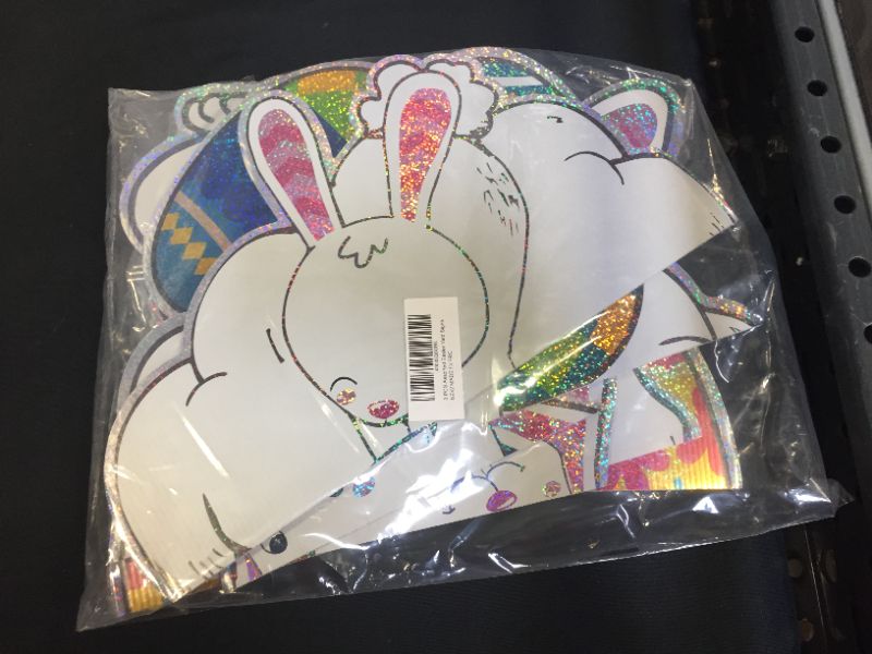 Photo 1 of 3 Pcs Easter Laser Bunnies with Eggs Yard Decorations,Outdoor Funny Bunnies with Eggs Corrugated Yard Signs Decor - 22”x 16” Happy Easter Yard Signs with H-shaped Metal Stakes.
