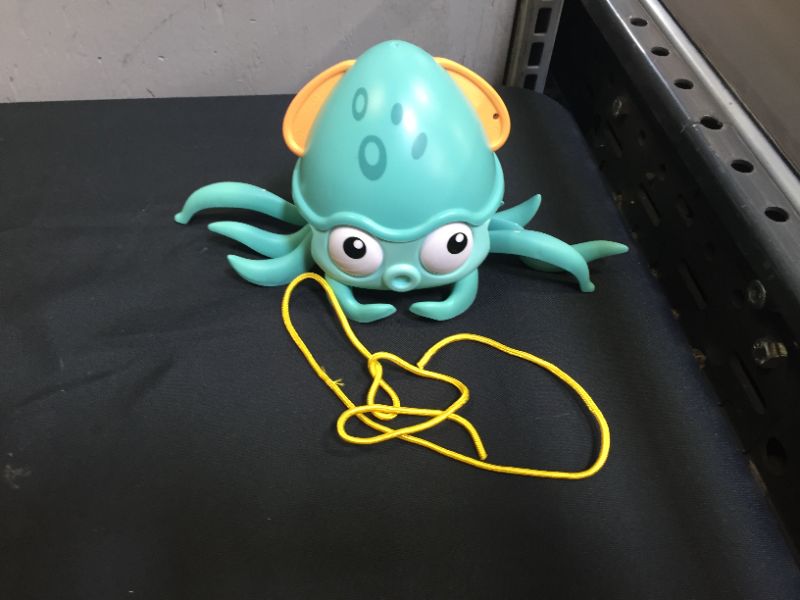 Photo 2 of Amphibious Crawling Octopus Windup Bath Toy Kawaii Cartoon Walking Octopus with Pulling String Swimming Floating Bath Tube Beach Pool Toy