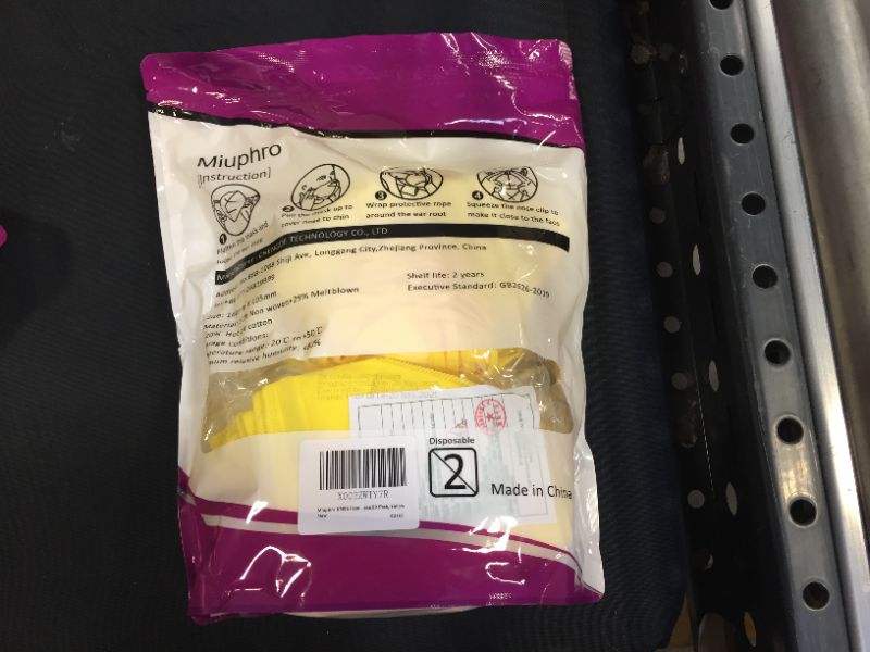 Photo 1 of Miuphro KN95 Face Mask, 5-Layer Design Cup Dust Safety KN95 Masks 50 Pack, Yellow
