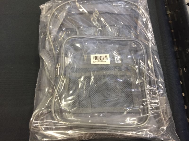 Photo 2 of covax clear backpack transparent PVC school clear backpack clear bookbags daypacks for work security sporting events 
