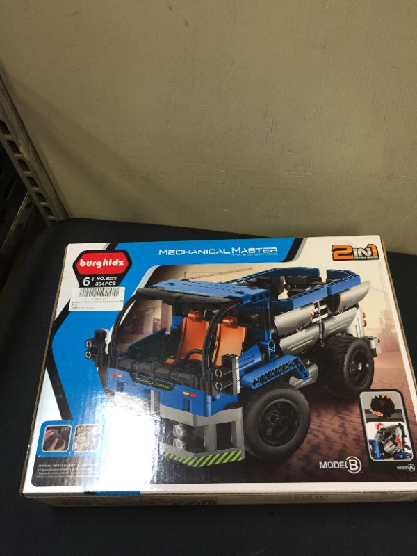 Photo 4 of burgkidz STEM Engineering Building Blocks Toys 2-in-1 Dump Truck or Concrete Mixer Build Set with Remote Control, RC Car Toys for Boys and Girls Ages 6 7 8 9 10 11 12 Years Old
(factory sealed,opend to take photos)