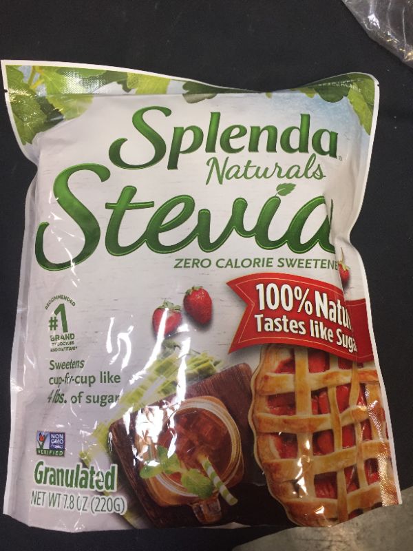Photo 1 of SPLENDA Naturals Stevia Sweetener for Baking: No Calorie, All Natural Sugar Substitute w/ No Bitter Aftertaste. 7.8 oz. Granulated Resealable Bag BB NOV/30/22