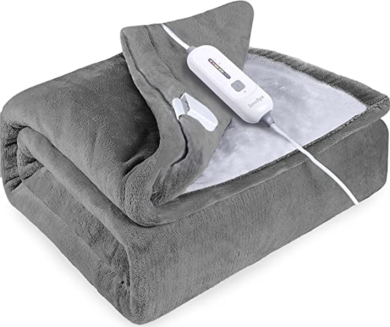 Photo 1 of  Heated Blanket - 50" x 60" Fast Heating Blanket, with 3 Heat Levels, 4 Hours Auto Off - Electric Blanket Throw Portable Heated Lap Pad - INVOSPA