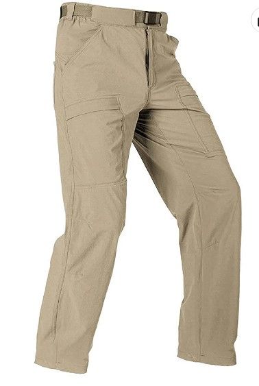 Photo 1 of FREE SOLDIER Men's Outdoor Convertible Hiking Pants with Belt Lightweight Quick Dry Tactical Cargo Pants Nylon Spandex SIZE L-32L