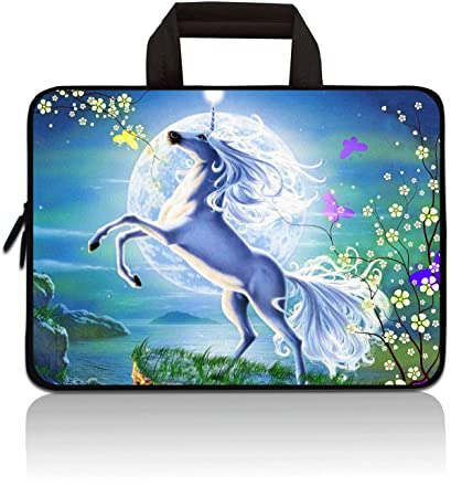 Photo 1 of 
14 14.1" 14.2" 15" 15.4" 15.6" inch Inch Laptop Sleeve Protective Bag with Outside Handle,Ultrabook Notebook Carrying Case Handbag Compatible with Dell Toshiba HP Chromebook(Unicorn & Moon)
