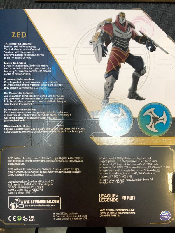 Photo 1 of League of Legends, 6-Inch Zed Collectible Figure w/ Premium Details and 2 Accessories, The Champion Collection, Collector Grade, Ages 12 and Up 2 pack 