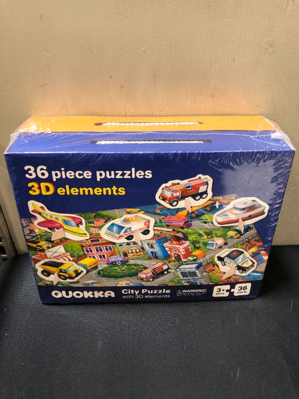Photo 3 of 36 Pieces Toddler Puzzles for Kids Ages 3-5 by QUOKKA - 2 Floor Jigsaw Puzzles for Kids Ages 4-8 - Supplied with 12 Toy Figures for Educational Learning Games - Gift for Boy and Girl 2-4

