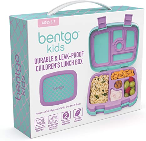 Photo 1 of Bentgo Kids Prints (Mermaid Scales) - Leak-Proof, 5-Compartment Bento-Style Kids Lunch Box – Ideal Portion Sizes for Ages 3 to 7 – BPA-Free and Food-Safe Materials