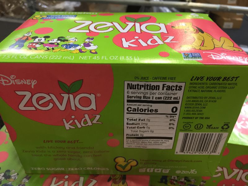 Photo 3 of ZEVIA SODA WATERMELON KIDZ 6PK, 45 FO BB 05/22 2 PACK