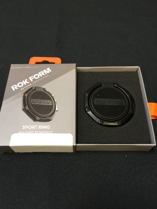 Photo 3 of Rokform - Magnetic Sport Ring Grip and Stand, Thin Metal Cell Phone Ring Holder, Specially Designed for Rokform iPhone & Samsung Twist Lock Cases (Black)
